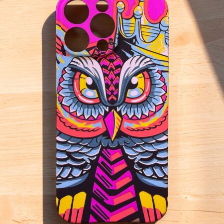 Iphne 16 Pro Max -Printed Owl Case-Pink