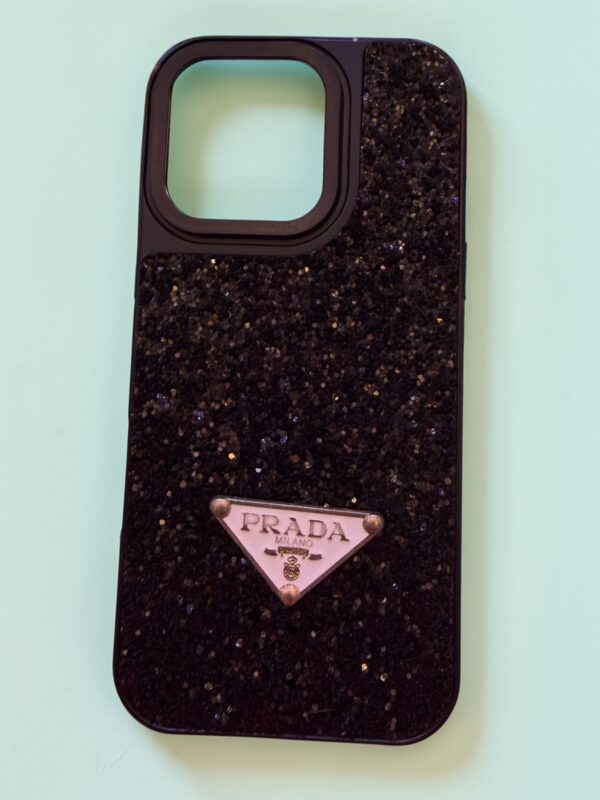 Iphone 16 Pro – women glitter prada case – Fatehcase