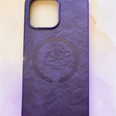 IPHONE 15 PRO MAX - POLO SANTEA CASE LEATHER - BLUE