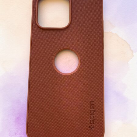 IPHONE 15 PRO MAX - SPIGEN LEATHER CASE - BROWN