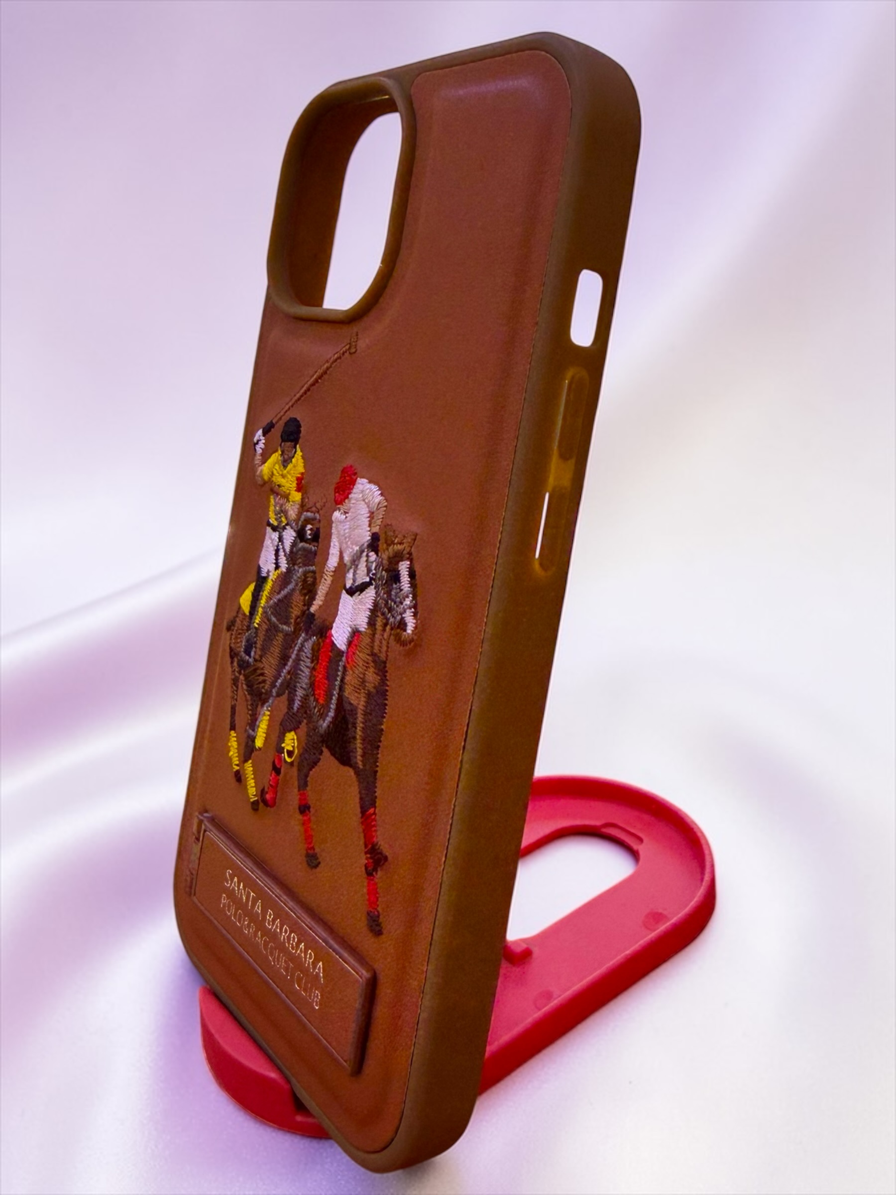 IPHONE 15 - POLO EMBROIDERY STAND CASE (LEATHER) - Image 2