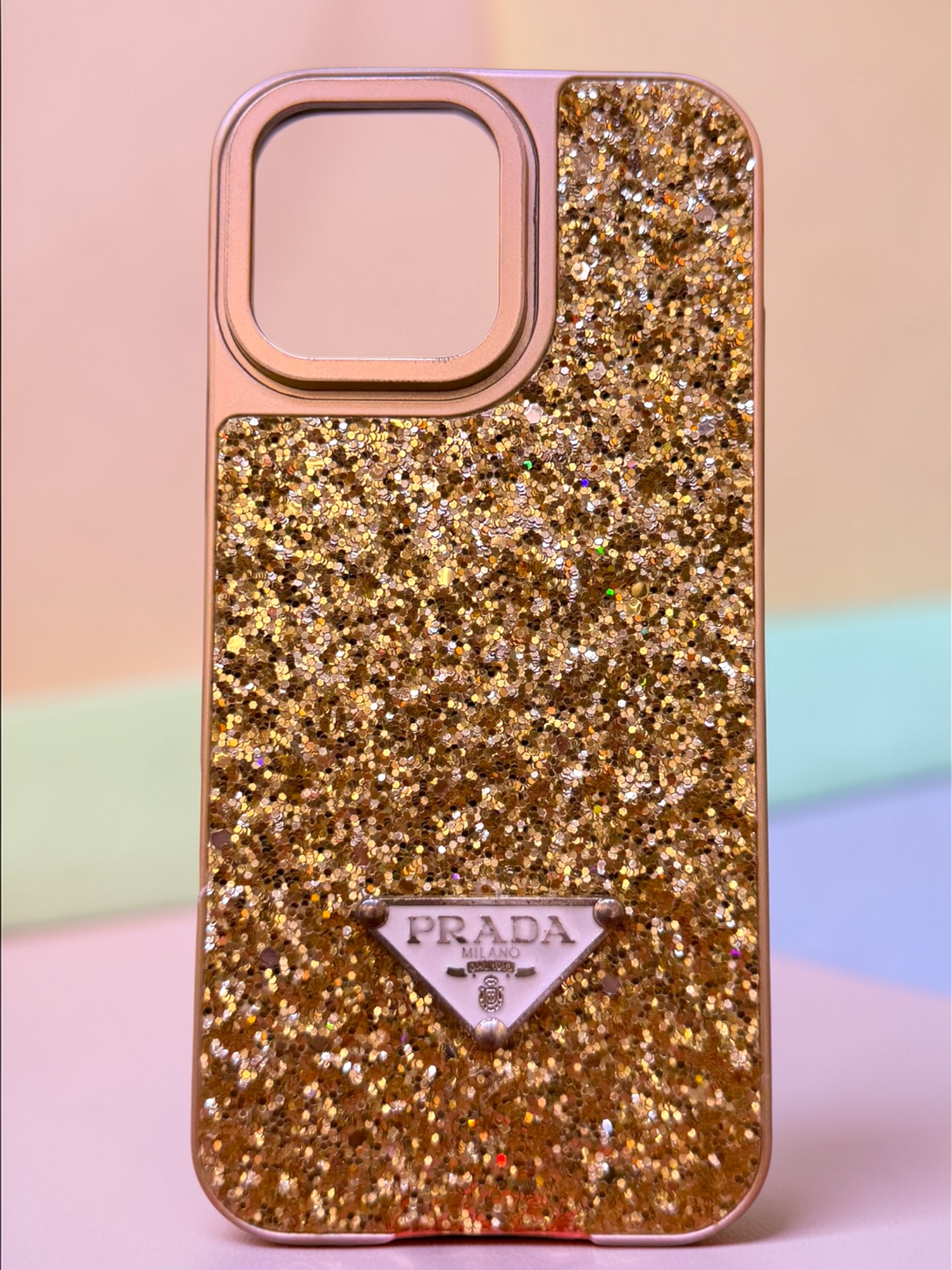 IPHONE 13 PRO MAX PRADA CASE GOLDEN