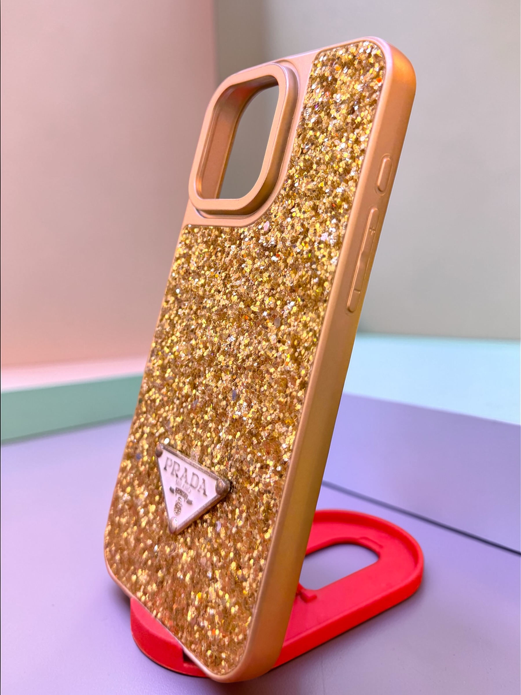IPHONE 13 PRO MAX PRADA CASE GOLDEN - Image 2