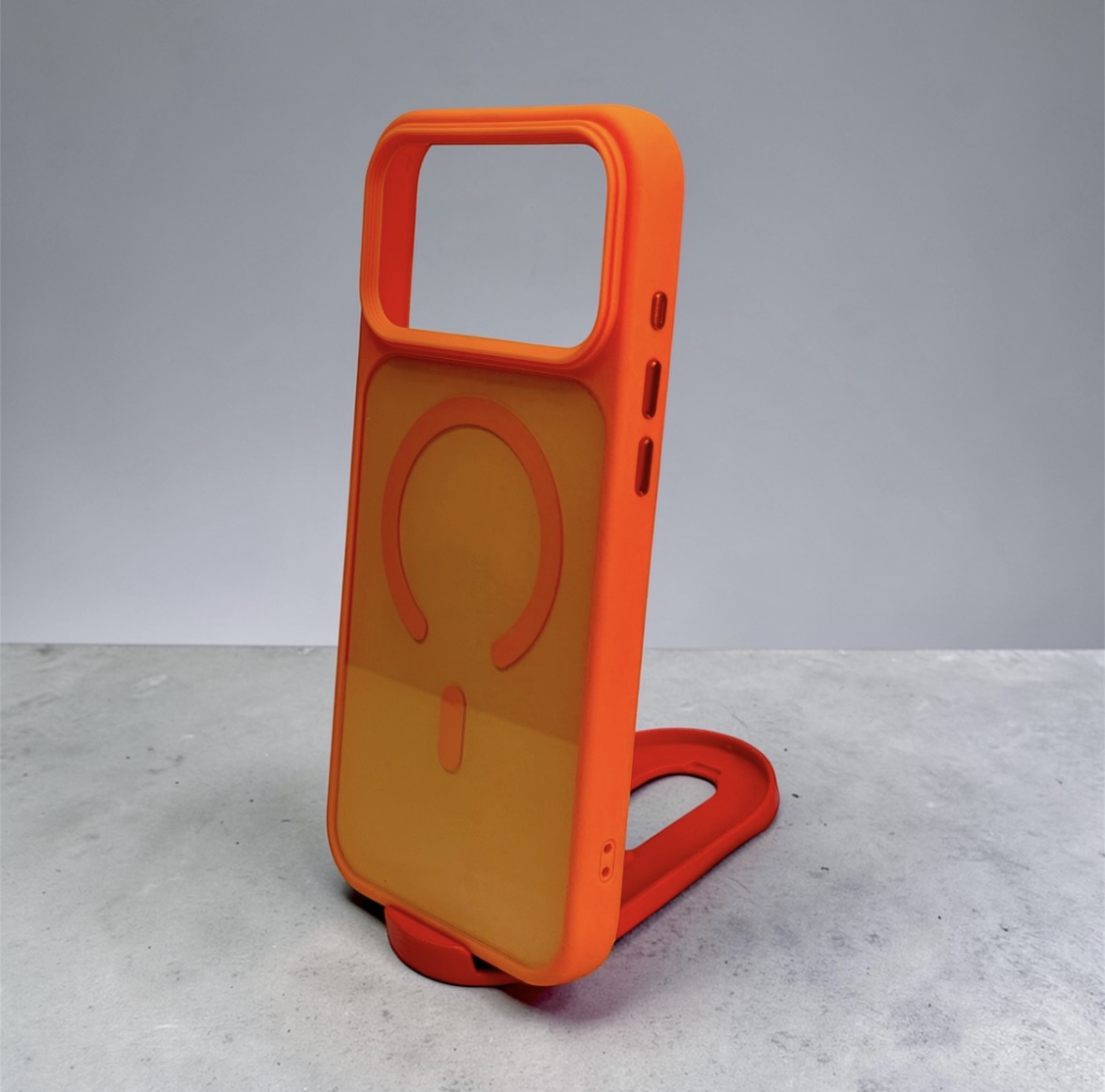 IPHONE 17 pro - Clear Magsafe - Orange - Image 2